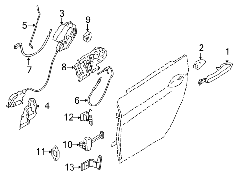 2015 BMW 640i xDrive Gran Coupe Rear Door Adapter Plate, Left Diagram for 51227276317