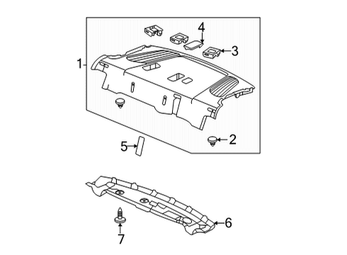 2021 Acura TLX Interior Trim - Rear Body Lining, Trunk (Deep Black) Diagram for 84510-TGV-A01ZA