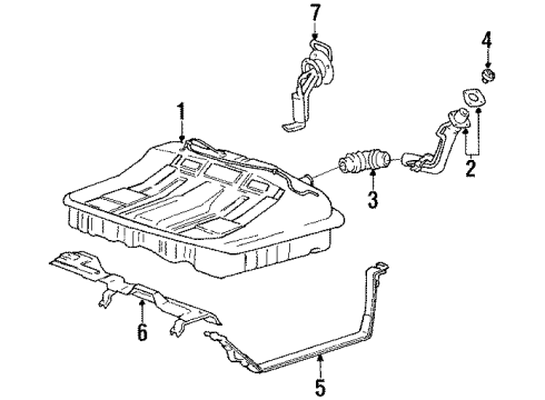 1990 Hyundai Sonata Fuel Supply Pump Assembly-Fuel Diagram for 31110-33610