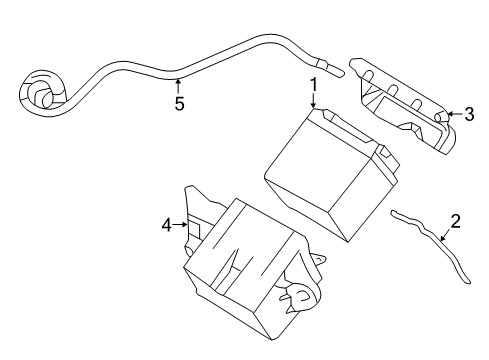 2019 Infiniti QX30 Battery Cover-Battery, Upper Diagram for 24484-5DA1B