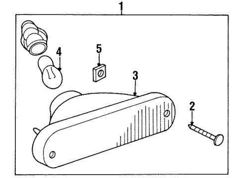 1995 Chrysler Sebring Backup Lamps Lamp BackUp Diagram for MR155640