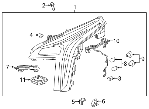 2019 Cadillac XT4 Headlamps Control Module Diagram for 84761767