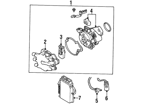 1999 Chrysler Sebring Ignition System Engine Controller Module Diagram for R4671636AH