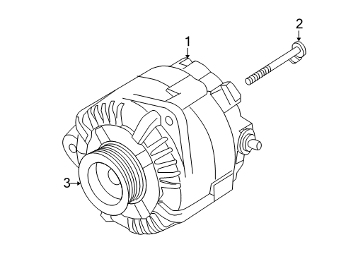 2018 Nissan Murano Alternator ALTERNATOR Diagram for 23100-9UA3B