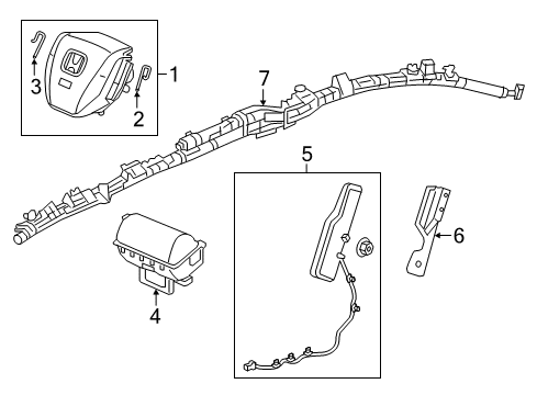 2017 Honda CR-V Air Bag Components Holder, R. FR. Diagram for 81160-TLA-A02