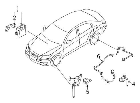 2015 Kia K900 Electrical Components Bracket-Height Sensor Assembly Rear Diagram for 55833-3M200