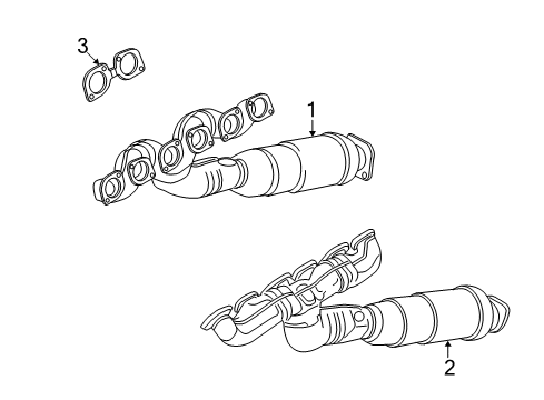 2007 BMW 760Li Exhaust Manifold Exchange. Exhaust Manifold With Catalyst Diagram for 18407645226