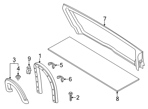 2013 Mini Cooper Convertible Top - Roll Bar Hex Bolt Diagram for 07119907476