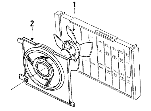 1992 Pontiac LeMans Cooling System, Radiator, Water Pump, Cooling Fan Shroud(Funnel), Radiator(N00&L73) Diagram for 90265071