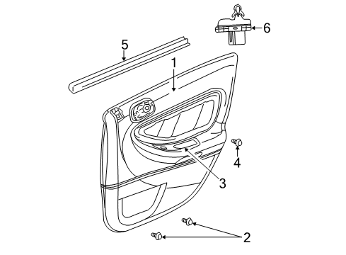 2002 Dodge Stratus Rear Door WEATHERSTRIP-Rear Door Belt Diagram for 4814636AC