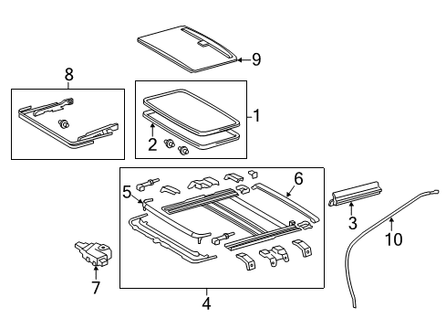 2017 Toyota Camry Sunroof Drain Hose Diagram for 63247-06060