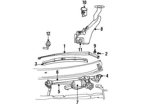 1995 Dodge Neon Wiper & Washer Components Reservoir W/WSHR W/CAP & S Diagram for 4773410