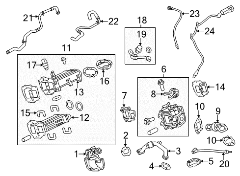 2011 Ford F-250 Super Duty Emission Components Vacuum Valve Diagram for BC3Z-9E882-A