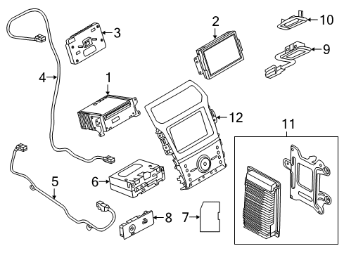 2012 Ford Explorer Sound System Amplifier Diagram for BB5Z-18B849-D