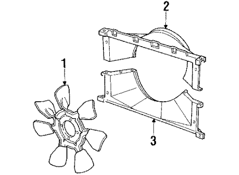 1986 Chevrolet S10 Cooling System, Radiator, Water Pump, Cooling Fan BLADE, Engine Cooling Diagram for 15547960