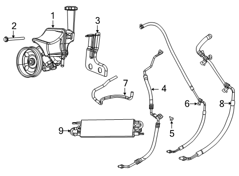 2014 Dodge Challenger P/S Pump & Hoses, Steering Gear & Linkage Screw-HEXAGON Head Diagram for 6102142AA