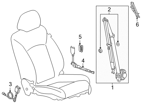 2011 Chevrolet Cruze Seat Belt Pretensioner Diagram for 19256560