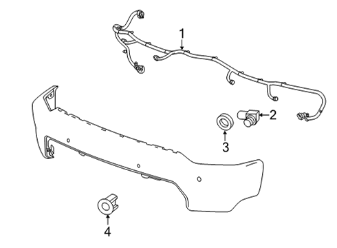 2020 GMC Sierra 3500 HD Parking Aid Harness Diagram for 84540583