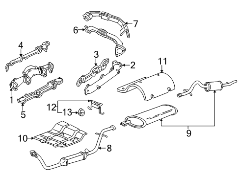 1999 Pontiac Montana Exhaust Components, Exhaust Manifold Hanger-Exhaust Tail Pipe Diagram for 10235757