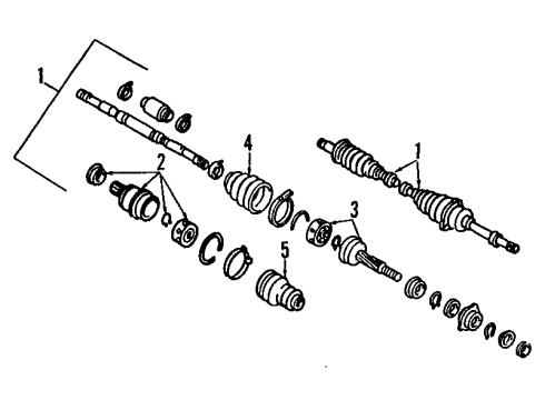 2000 Infiniti I30 Front Axle Shafts & Joints, Drive Axles Shaft Assembly-Front Drive, L Diagram for 39101-2Y976