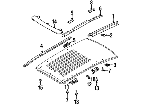 2000 Isuzu VehiCROSS Front Door Bolt, Fender W/Pl Washer (M10X12) Diagram for 8-97806-950-0