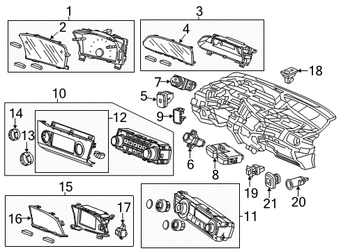 2012 Honda Civic Switches Switch Assembly, Stop & Cruise (Toyo) Diagram for 36750-SDA-A03