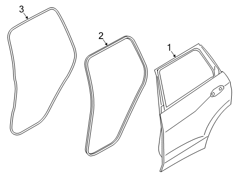 2022 BMW X5 Door & Components Door Rear Left Diagram for 41522642779