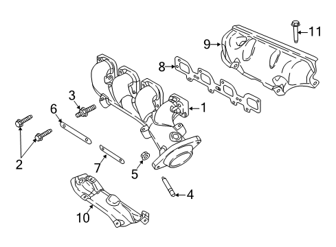 2019 Dodge Durango Exhaust Manifold Shield-Heat Diagram for 5038551AE