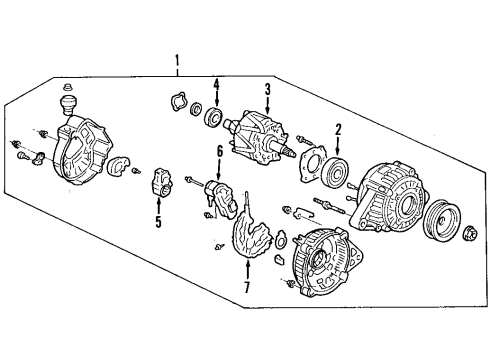 2002 Honda Accord Alternator, Battery Alternator Assembly (Reman) Diagram for 06311-P8C-505RM