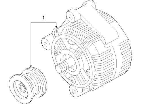 2012 BMW X3 Alternator Exchange Alternator Diagram for 12317591270