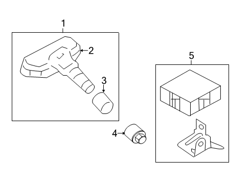 2015 Hyundai Sonata Tire Pressure Monitoring Tpms Tire Presure Control Module Diagram for 95800-C2000