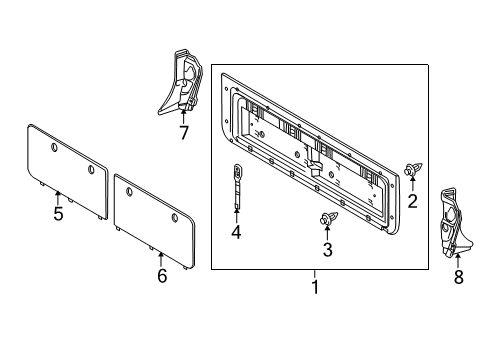 2014 Lexus LX570 Interior Trim - Tail Gate Panel Assembly, Back Door Diagram for 64780-60331-A1