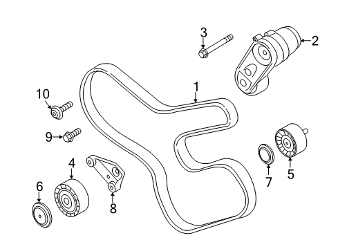 2016 BMW X6 Belts & Pulleys Protection Cap Diagram for 11287795159