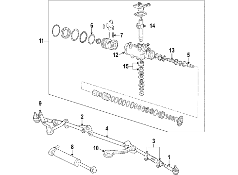 1984 Cadillac Fleetwood P/S Pump & Hoses, Steering Column, Steering Gear & Linkage Hose, P/S Gear Inlet Diagram for 7833357