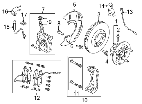 2016 Ford Transit-350 HD Anti-Lock Brakes Rear Speed Sensor Diagram for BK3Z-2C204-A