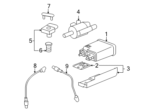 2008 GMC Sierra 1500 Emission Components Purge Solenoid Diagram for 25811774