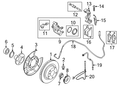 2015 BMW 428i Gran Coupe Brake Components Brake-Front Pads Diagram for 34116878876
