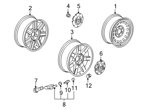 2010 Cadillac Escalade Wheels CAP, HUB <SEE GUIDE/CONTACT BFO> Diagram for 19431594