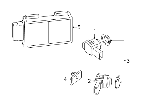 2020 BMW Z4 Parking Aid KIT, MOUNT FOR PDC/PMA SENSO Diagram for 51129465219