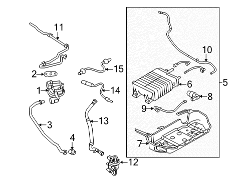 2011 Ford Mustang Emission Components Wire Diagram for BR3Z-14A411-A