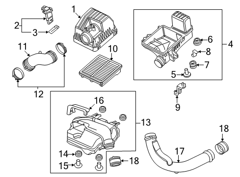 2014 Acura ILX Powertrain Control Pipe, Air In. Diagram for 17243-R9C-A00