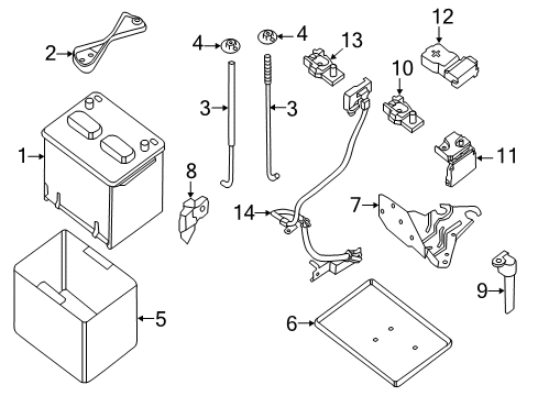 2016 Nissan Sentra Battery Holder-Fusible Link Diagram for 24380-7994A