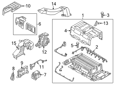 2012 Kia Optima Battery Blower Unit Assembly-Battery Cooling Diagram for 37580-4R000