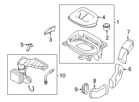 2017 BMW X3 Air Intake Rubber Mounting Diagram for 11147799108