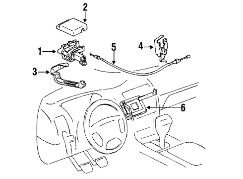 1995 Toyota Corolla Cruise Control System Actuator Diagram for 88200-12120