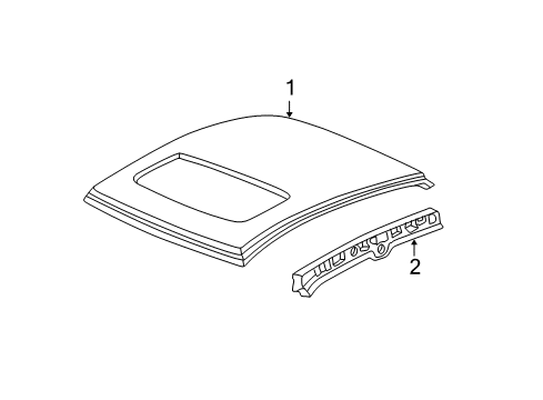 2004 Acura TL Roof & Components Panel, Roof (Sunroof) Diagram for 62100-SEP-A21ZZ