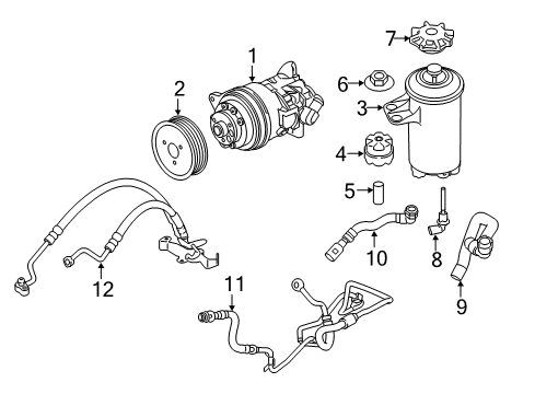 2015 BMW X5 P/S Pump & Hoses, Steering Gear & Linkage Return Pipe Diagram for 32416855261