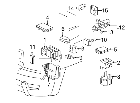 2009 Toyota FJ Cruiser Electrical Components Block, Engine Room Relay, NO.5 Diagram for 82742-35050