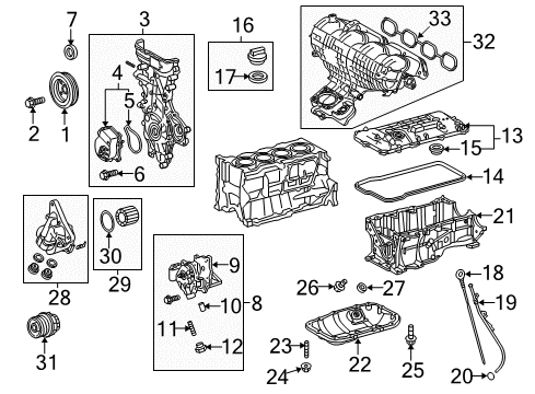 2014 Toyota Prius Engine Parts, Mounts, Cylinder Head & Valves, Camshaft & Timing, Oil Pan, Oil Pump, Crankshaft & Bearings, Pistons, Rings & Bearings, Variable Valve Timing Guide Tube Diagram for 11409-37010