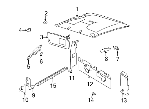 2010 Ford F-250 Super Duty Interior Trim - Cab Scuff Plate Diagram for 7C3Z-2813208-AB